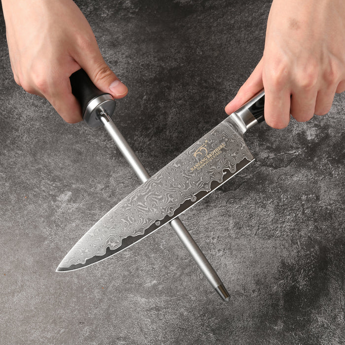 6-Pieces Damascus Kitchen Knife Set with Sharpener and Scissor
