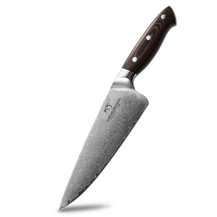 8 Inch Damascus Kitchen Chef Knife with High Fiber Micarta Handle