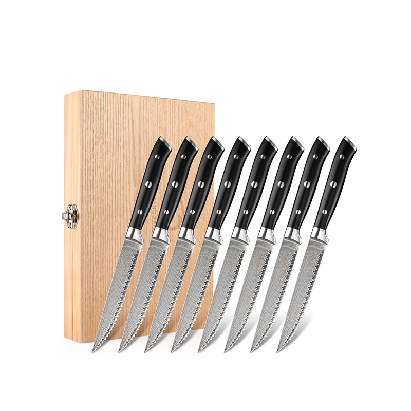 Nanfang Brothers 18 Pieces Damscus Steel Series Knife Block Set - New/Open