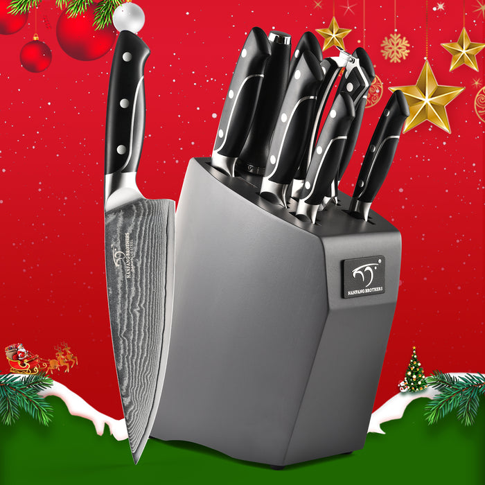 TOP CHEF DYNASTY KNIFE SET - 9 Pieces German Steel includes block