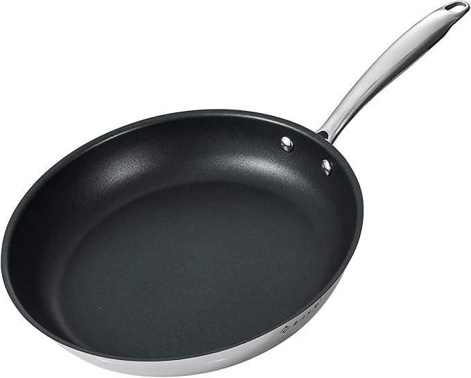NANFANG BROTHERS Frying Pan 11 inch 316 Food Grade Copper Core Non Stick Frying Pan Set, 3 Ply Compound Pot Bottom, Anti-Scratch Pot Body, Dishwasher Safe (without Pan Lid)