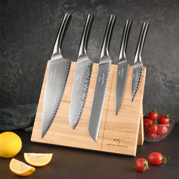Kitchen Knife Set, 6-Piece Small Knife Set with Wooden Block