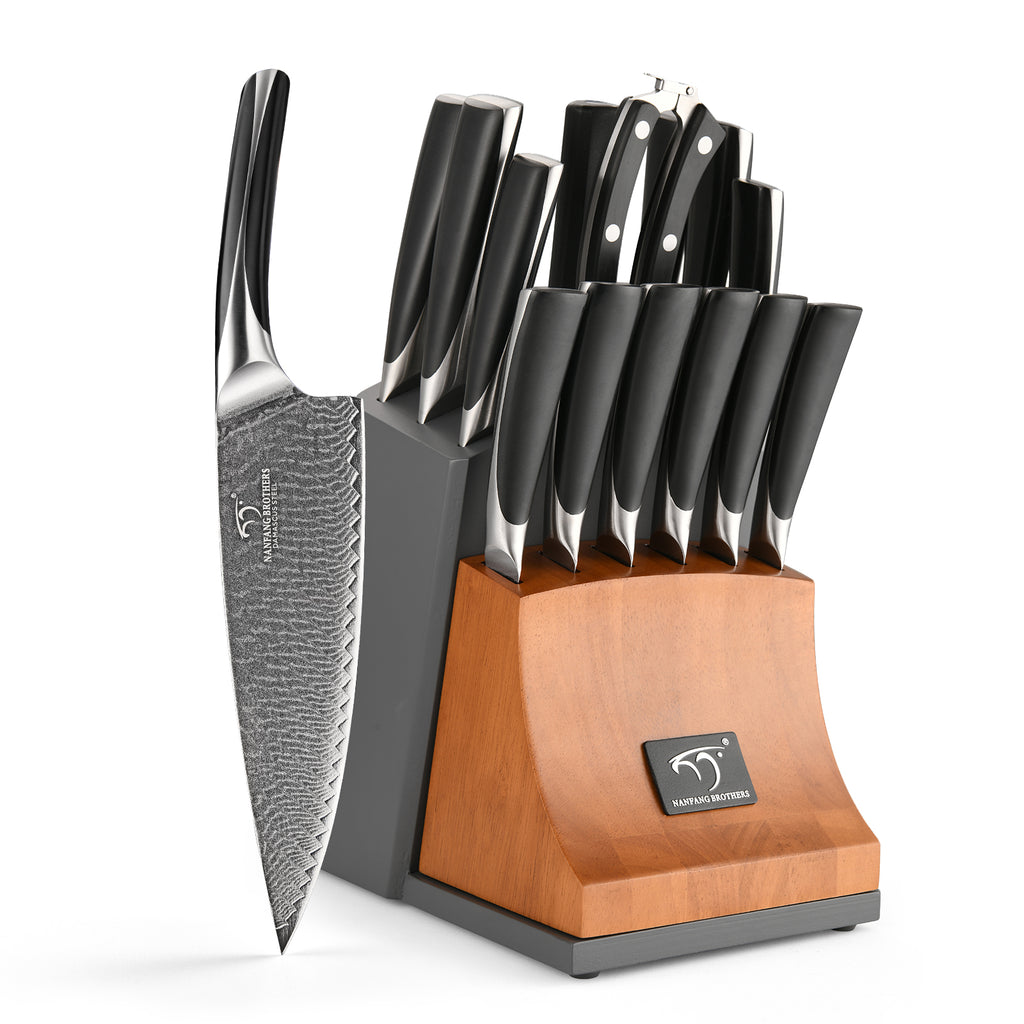 4-Piece Damascus Kitchen Knife Set with Sharpener — Nanfang Brothers  Kitchenware